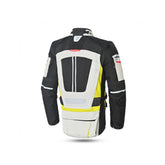 BELA CROSSROAD EXTREME WP Moto Têxtil Casacos Gelo Cinzento Fluor - Imagem traseira da ja Casacos